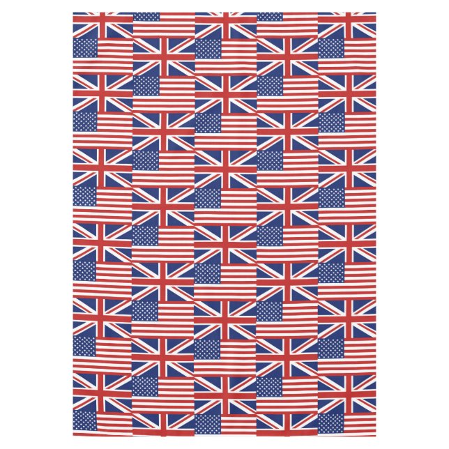 Toalha De Mesa EUA e teste padrão BRITÂNICO da bandeira (Frente)