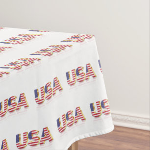 Toalha De Mesa EUA - Estados Unidos da América - Bandeira - Patr