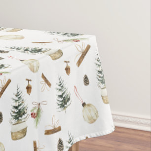 Toalha De Mesa Eucalyptus Acorns Christmas