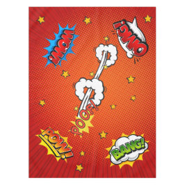 Toalha De Mesa Exclamações de quadrinhos vermelho