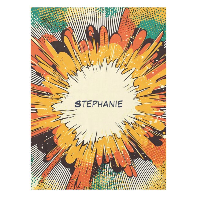 Toalha De Mesa Explosão de Pop de estilo cômico (6) (Frente)