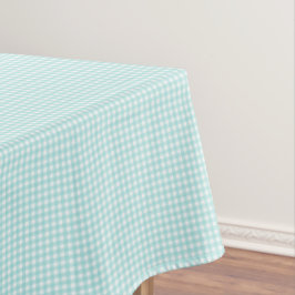 Toalha De Mesa F & L Aqua Gingham