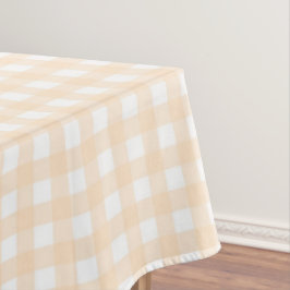 Toalha De Mesa F & L Light Tan Gingham