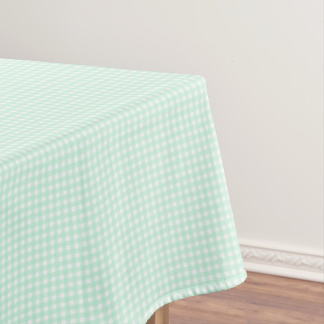 Toalha De Mesa F & L Verde Brilhante Gingham (Posição Original)