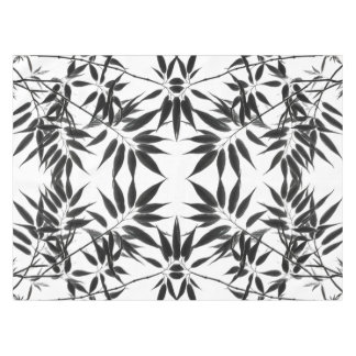 Toalha De Mesa Fábrica de Bambu preto e branco