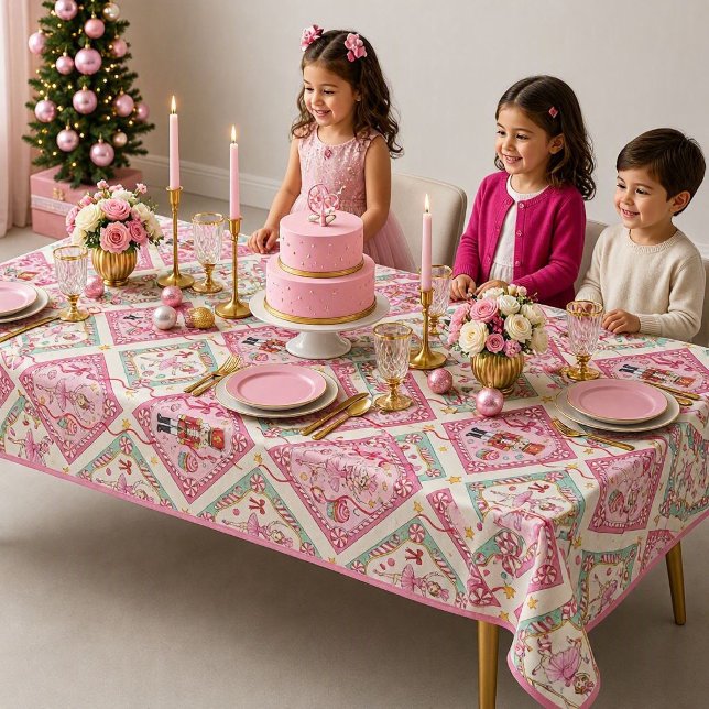 Toalha De Mesa Fada do Açúcar de Plum Nutcracker Ballet de Natal  (
Sugar Plum Fairy Nutcracker Christmas Ballet Twirl Tablecloth)