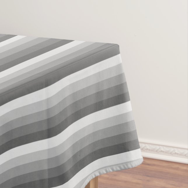 Toalha De Mesa faixas de sombra cinza (Posição Original)