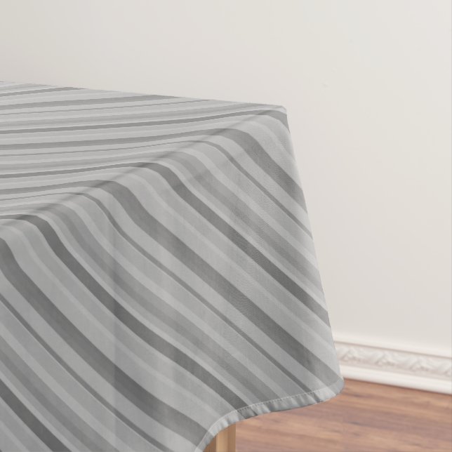 Toalha De Mesa faixas diagonais de cinzas (Posição Original)