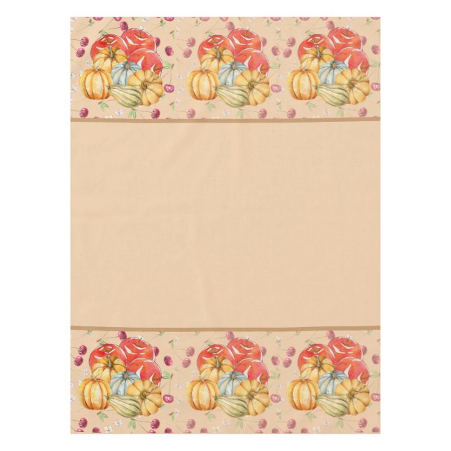 Toalha De Mesa Fala de Abóbora e Maçãs (Frente)