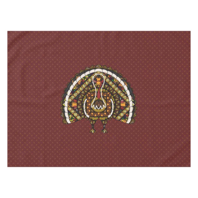 Toalha De Mesa Fall Turkey Tablecloth (Frente (Horizontal))