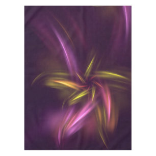Toalha De Mesa Fantasia de Abstrato de Flores Roxas