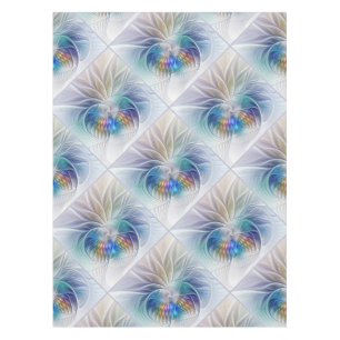 Toalha De Mesa Fantasia floral, flor abstrata colorida do Fractal