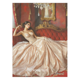 Toalha De Mesa Fantasia Senhora Rosa Rosa Bonita Vestida