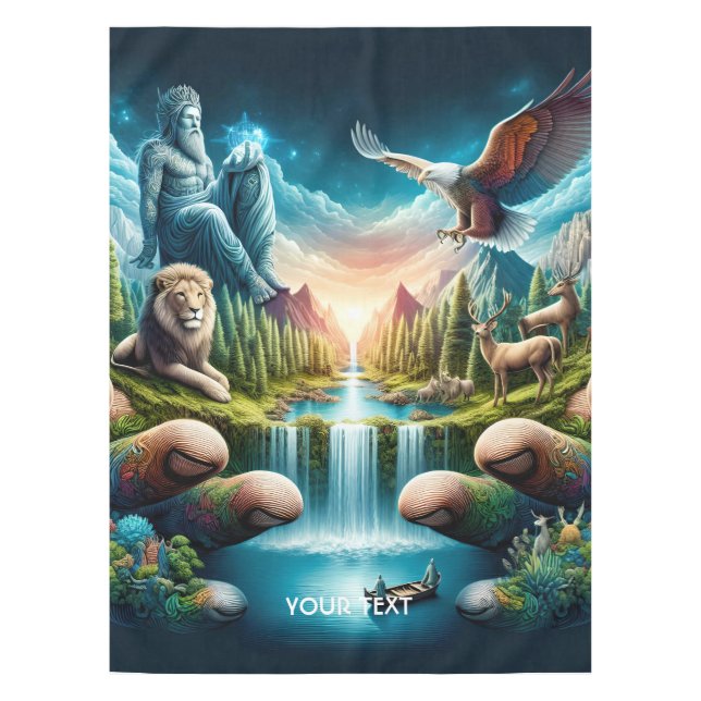 Toalha De Mesa Fantasy Bons Mãos Terrestres (Frente)