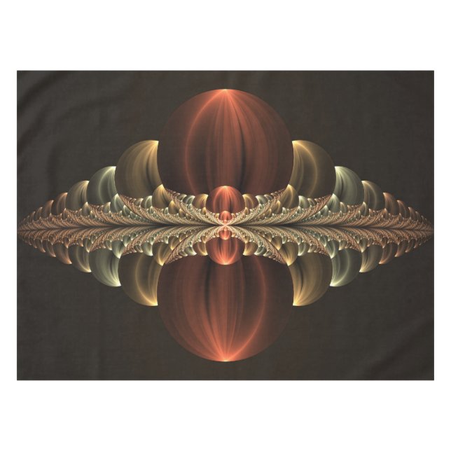 Toalha De Mesa Fantasy Construction Shiny Abstrato Fractal Art (Frente (Horizontal))