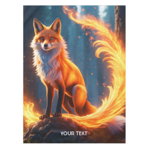 Toalha De Mesa Fantasy Cuja Vivid Fox Fire Forest
