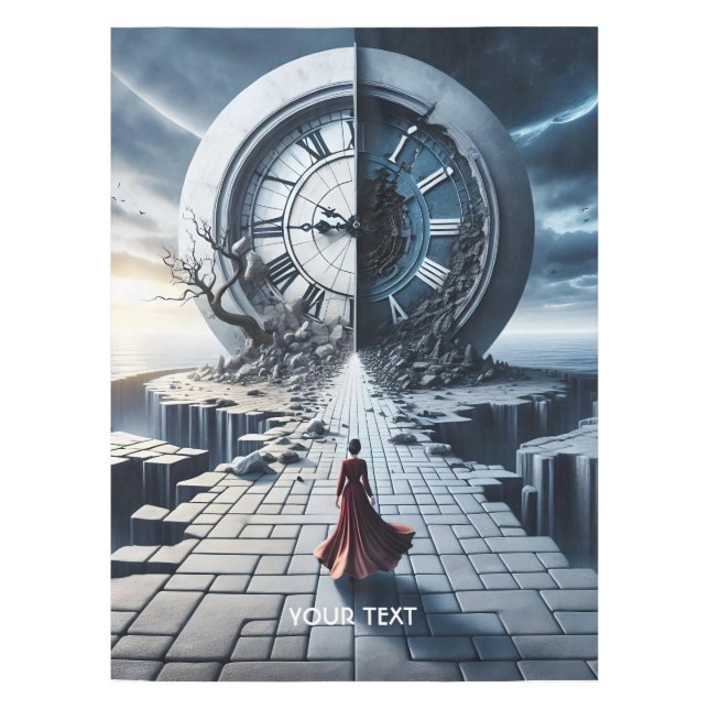 Toalha De Mesa Fantasy Cut Clock Time Way (Frente)