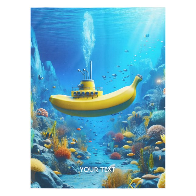 Toalha De Mesa Fantasy Cute Banana Sob Água (Frente)