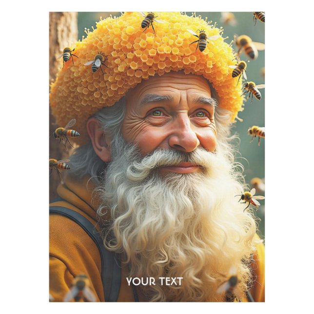 Toalha De Mesa Fantasy Cute Bee Hat Man (Frente)