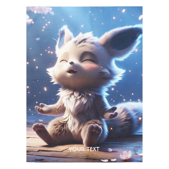 Toalha De Mesa Fantasy Cute Flurry Creature Dormindo (Frente)