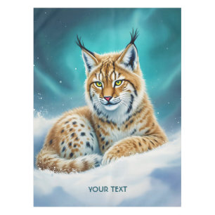 Toalha De Mesa Fantasy Cute Lynx Winter