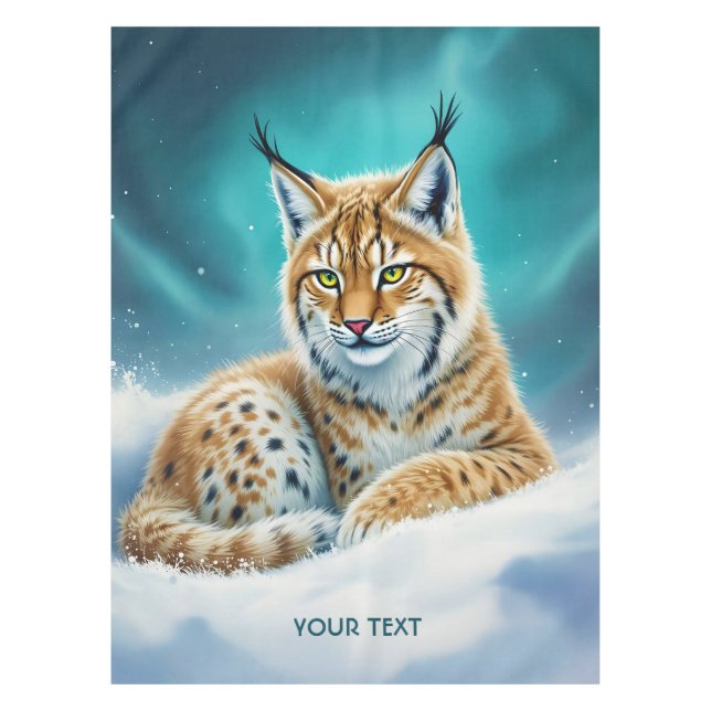 Toalha De Mesa Fantasy Cute Lynx Winter (Frente)