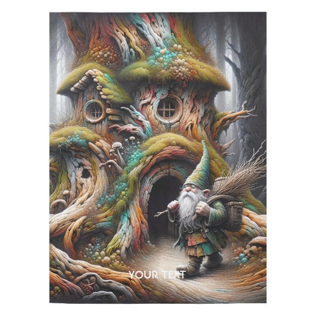 Toalha De Mesa Fantasy Cute Old Forest Traveler (Frente)
