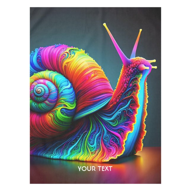 Toalha De Mesa Fantasy Cute Snail Muitas Cores (Frente)