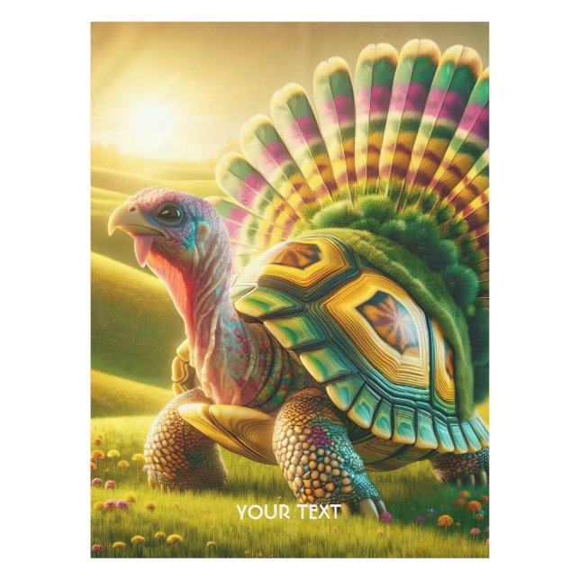 Toalha De Mesa Fantasy Cute Turkey Turtle Mix (Frente)