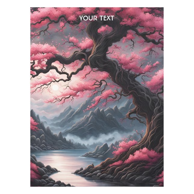 Toalha De Mesa Fantasy Cute Vivid Japan Blossom (Frente)