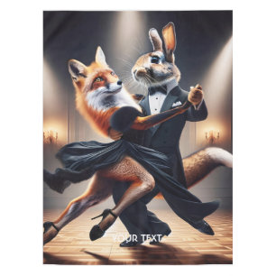 Toalha De Mesa Fantasy Fox Rabbit Tango