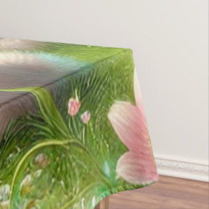 Toalha De Mesa Fantasy Primavera Bunny Garden