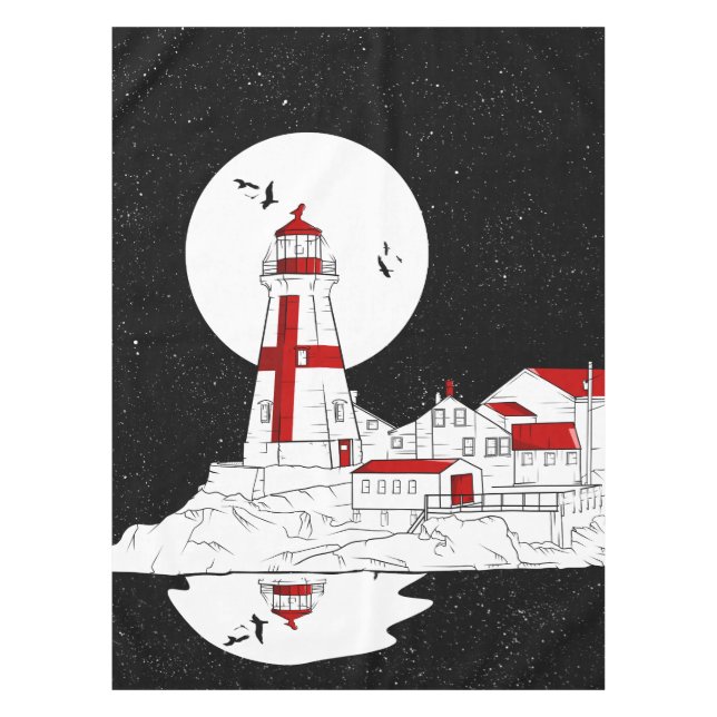 Toalha De Mesa Farol de Cabeça Quadrada Oriental (Frente)