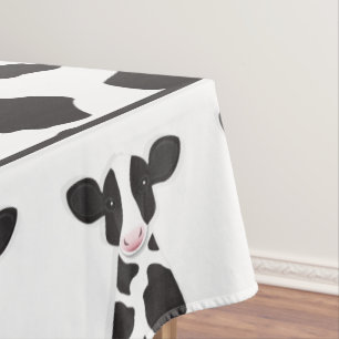 Toalha De Mesa Fazenda de Impressão de Ilustração de Vaca