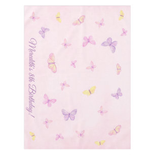 Toalha De Mesa Fecho de Mesa da Festa de Borboleta Rosa e Púrpura