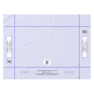 Toalha De Mesa Feira de Negócios Lavanda 52 x 70 Código QR Listra