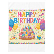 Feliz aniversário cartão brilhante alto em branco
