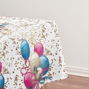 Toalha De Mesa Feliz aniversário em Balões de Tablecloth