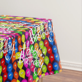 Toalha De Mesa Feliz Aniversário Tablecloth Balloons