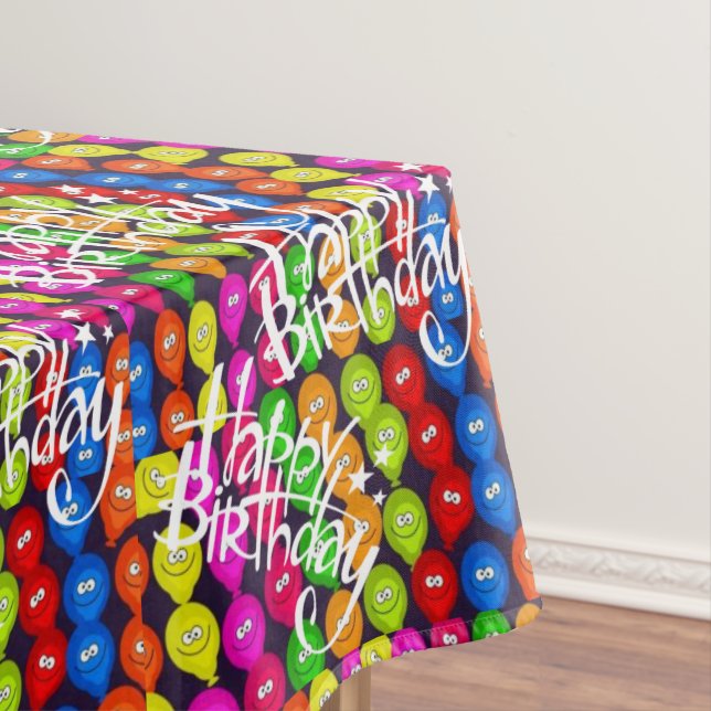 Toalha De Mesa Feliz Aniversário Tablecloth Balloons (Posição Original)