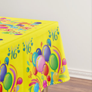 Toalha De Mesa Feliz Aniversário Tablecloth Doce Dezesseis