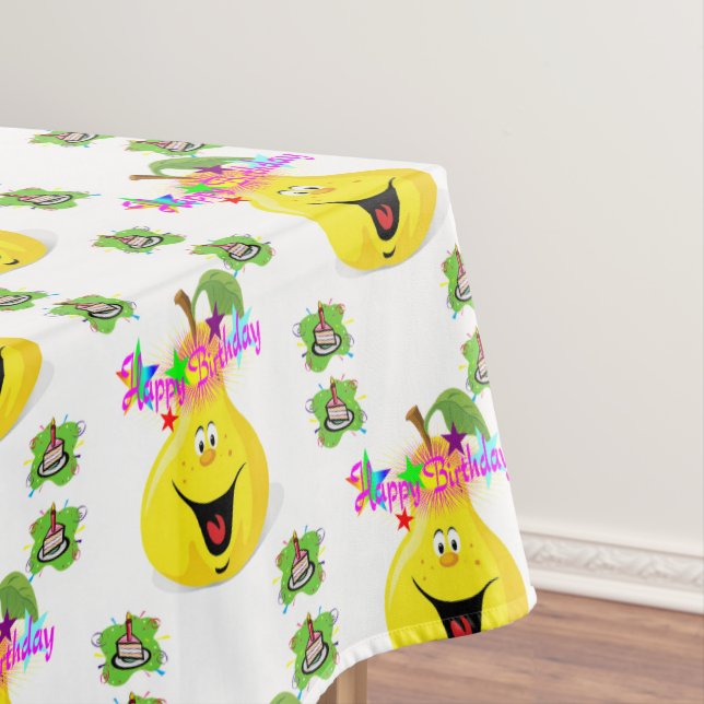 Toalha De Mesa Feliz Aniversário Tablecloth Pear (Posição Original)