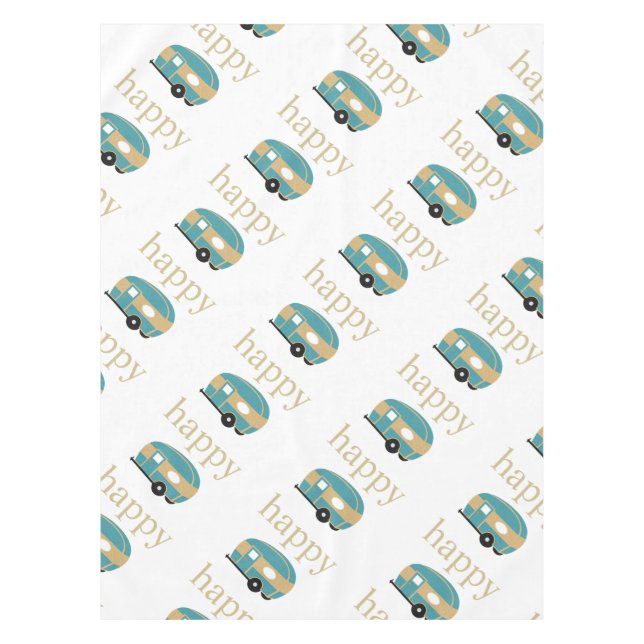 Toalha De Mesa Feliz Camper (Frente)