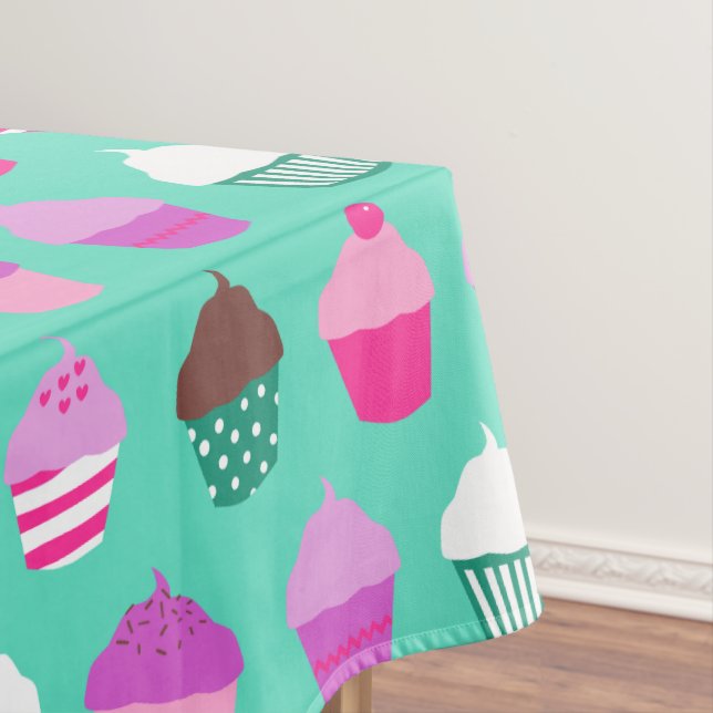 Toalha De Mesa Feliz cupcakes de aniversário (Posição Original)