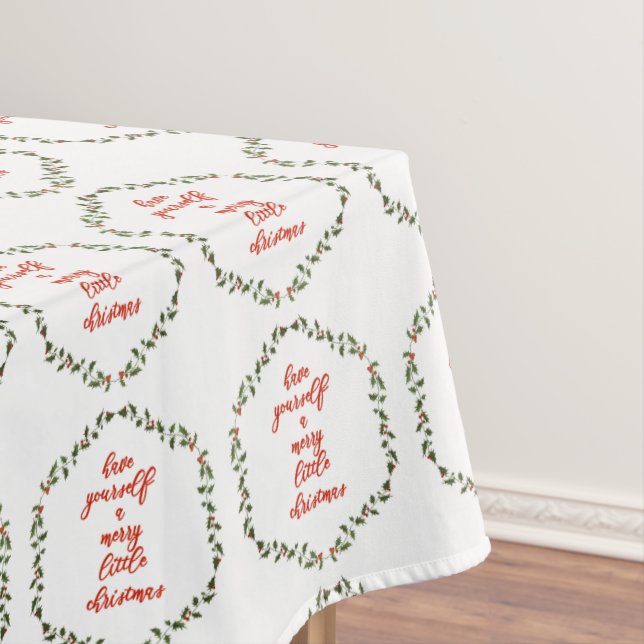 Toalha De Mesa Feliz de Natal - Holly Wreath Tablecloth (Posição Original)