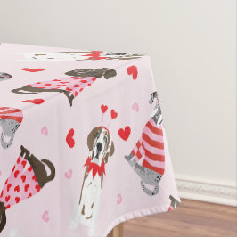 Toalha De Mesa Feliz Dia dos Namorados Grandes Caninos