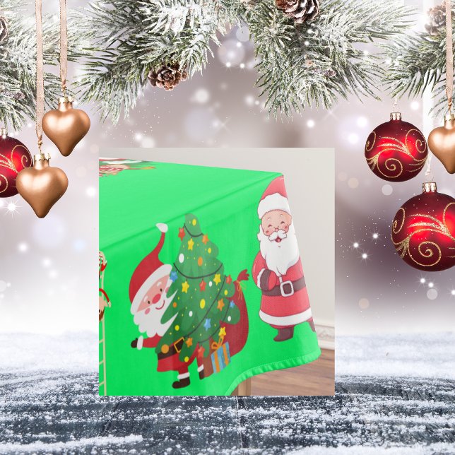 Toalha De Mesa Feliz e Natal brilhante | Médio (Criador carregado)