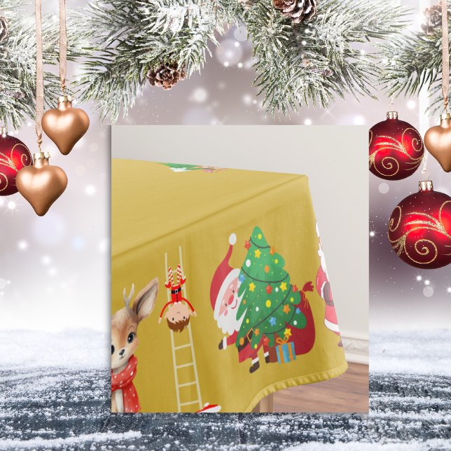 Toalha De Mesa Feliz e Natal brilhante | Pequeno (Criador carregado)