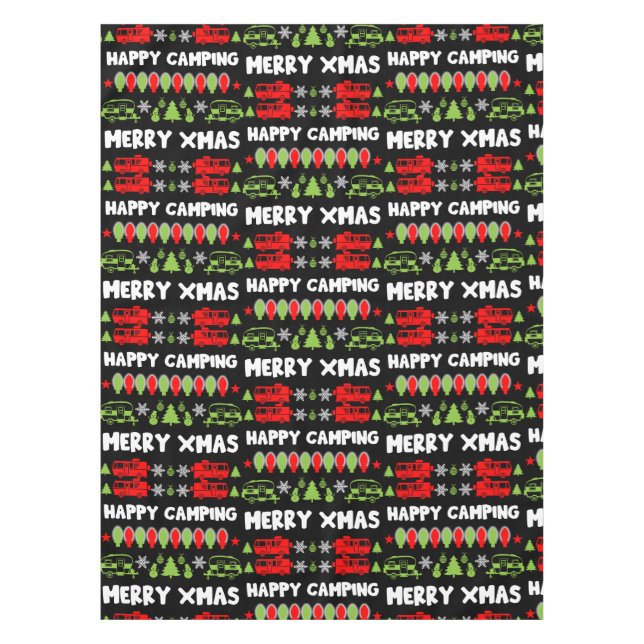 Toalha De Mesa Feliz Natal Caravan (Frente)