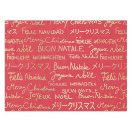 Toalha De Mesa Feliz Natal, diferentes idiomas